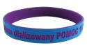 Silikonowa opaska na rękę - dwukolorowa NIEBIESKO -FIOLETOWA