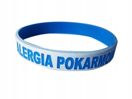 Silikonowa opaska na rękę - dwukolorowa BIAŁO-NIEBIESKA