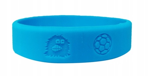 Silikonowa opaska na rękę - dwukolorowa CZARNO-NIEBIESKI