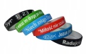 Silikonowa opaska na rękę - dwukolorowa CZARNO-NIEBIESKI