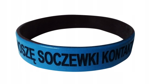 Silikonowa opaska na rękę - dwukolorowa NIEBIESKO- CZARNA