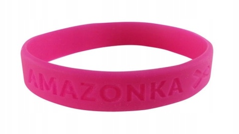 Silikonowa opaska na rękę - kolor CIEMNY RÓŻOWY